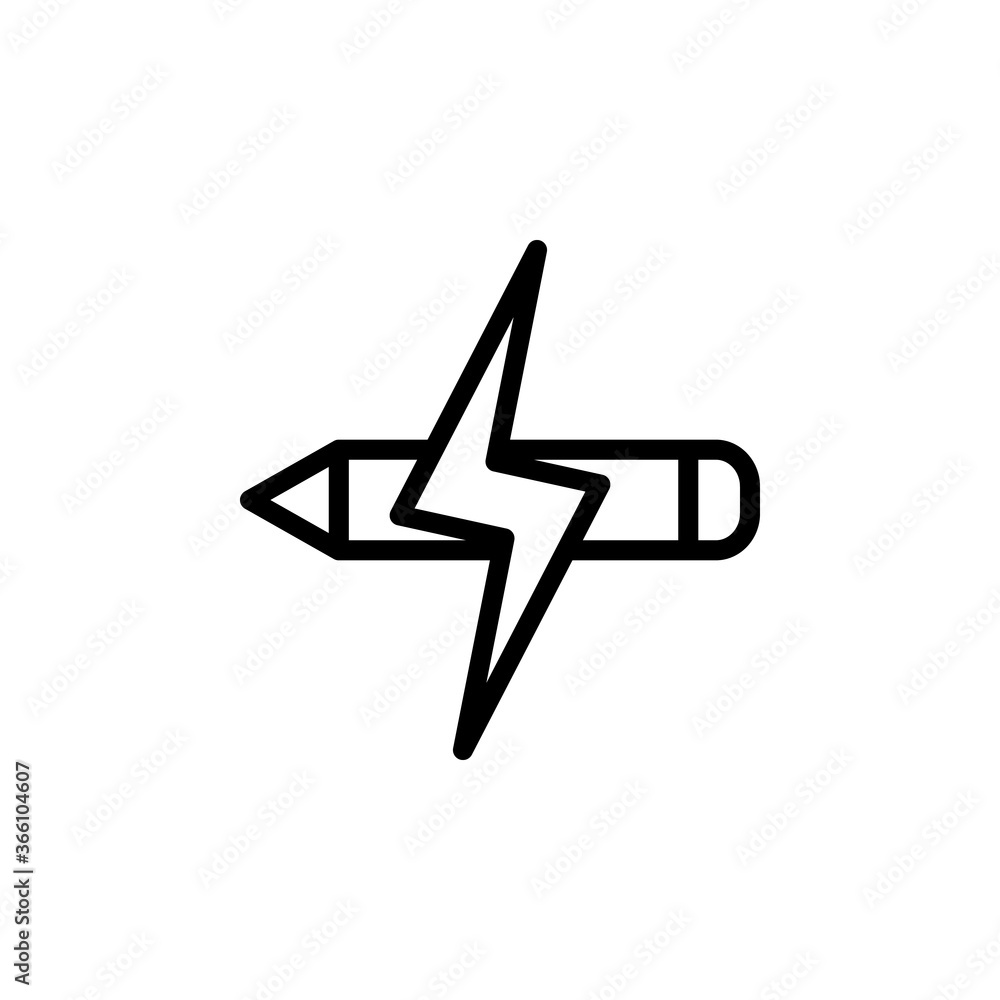 Pen, power, innovation icon. Simple line, outline vector elements of innovations icons for ui and ux, website or mobile application