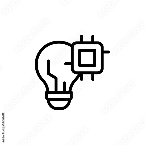 Chip, bulb, innovation icon. Simple line, outline vector elements of innovations icons for ui and ux, website or mobile application