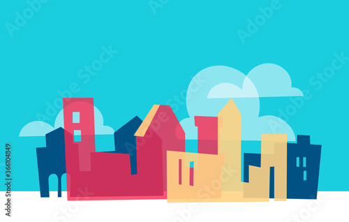 Skyline di edifici urbani