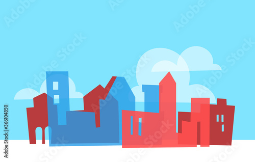 Skyline di edifici urbani
