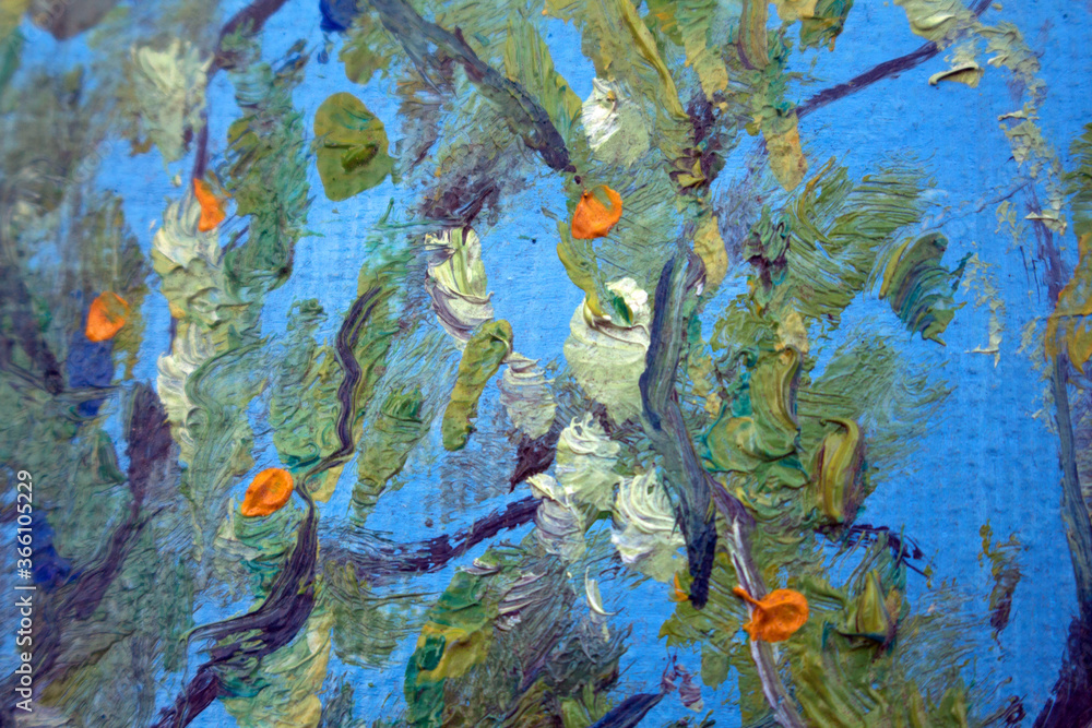 Naklejka premium the painting is painted on canvas with oil paints background for creative design