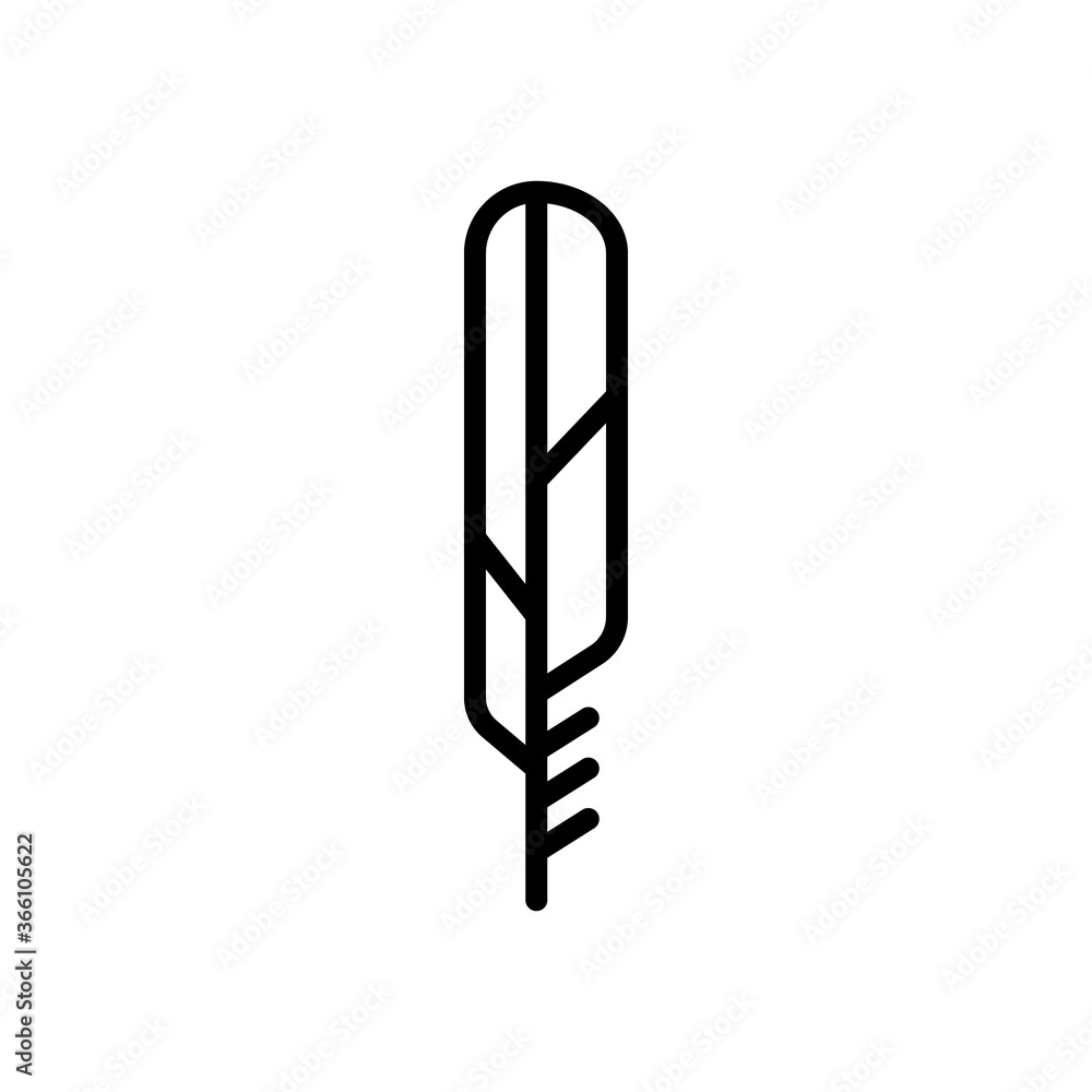 Wing bird icon. Simple line, outline vector elements of feather icons for ui and ux, website or mobile application Wing bird icon. Simple line, outline vector elements of feather icons for ui and ux, website or mobile application