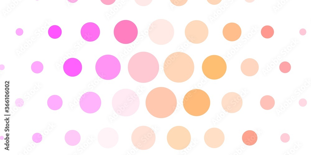 Light Pink, Yellow vector pattern with circles. Glitter abstract illustration with colorful drops. Pattern for wallpapers, curtains. Light Pink, Yellow vector pattern with circles. Glitter abstract illustration with colorful drops. Pattern for wallpapers, curtains.