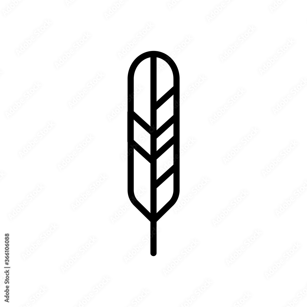 Wing bird icon. Simple line, outline vector elements of feather icons for ui and ux, website or mobile application Wing bird icon. Simple line, outline vector elements of feather icons for ui and ux, website or mobile application