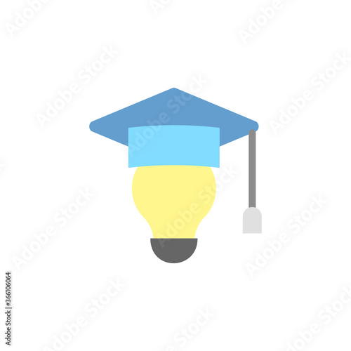 Graduation hat, bulb, innovation icon. Simple color vector elements of innovations icons for ui and ux, website or mobile application