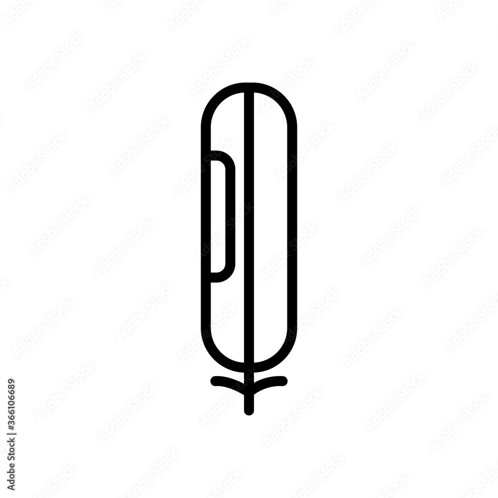 Wing bird icon. Simple line, outline vector elements of feather icons for ui and ux, website or mobile application Wing bird icon. Simple line, outline vector elements of feather icons for ui and ux, website or mobile application
