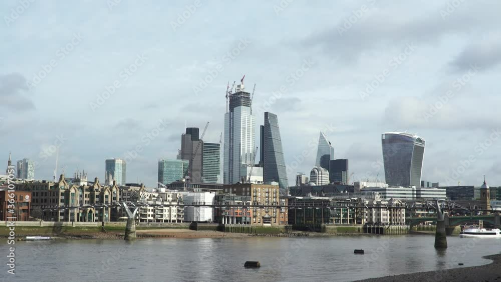 Time-lapse of a skyline in London England. Time-lapse of a skyline in London England.