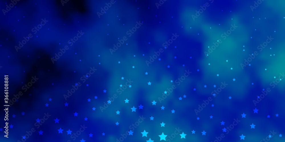 Dark BLUE vector pattern with abstract stars. Decorative illustration with stars on abstract template. Theme for cell phones.