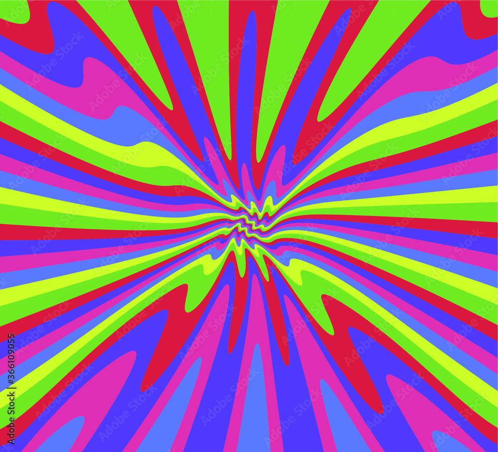 Trippy Retro Background for 60s-70s Parties with Bright Acid Rainbow Colors and Groovy Geometric Wavy Pattern in Pop Art style. Conceptual illustration for LSD trip or other psychedelic experiences. Trippy Retro Background for 60s-70s Parties with Bright Acid Rainbow Colors and Groovy Geometric Wavy Pattern in Pop Art style. Conceptual illustration for LSD trip or other psychedelic experiences.
