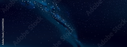 Vector background starry sky and milky way