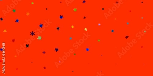 Light multicolor vector pattern with coronavirus elements.