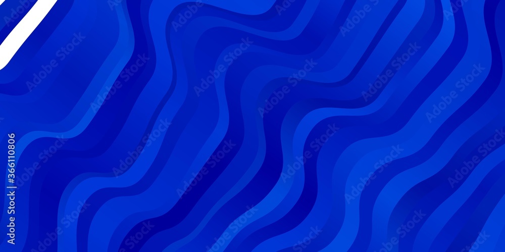 Obraz premium Light BLUE vector background with bent lines. Colorful illustration with curved lines. Pattern for busines booklets, leaflets