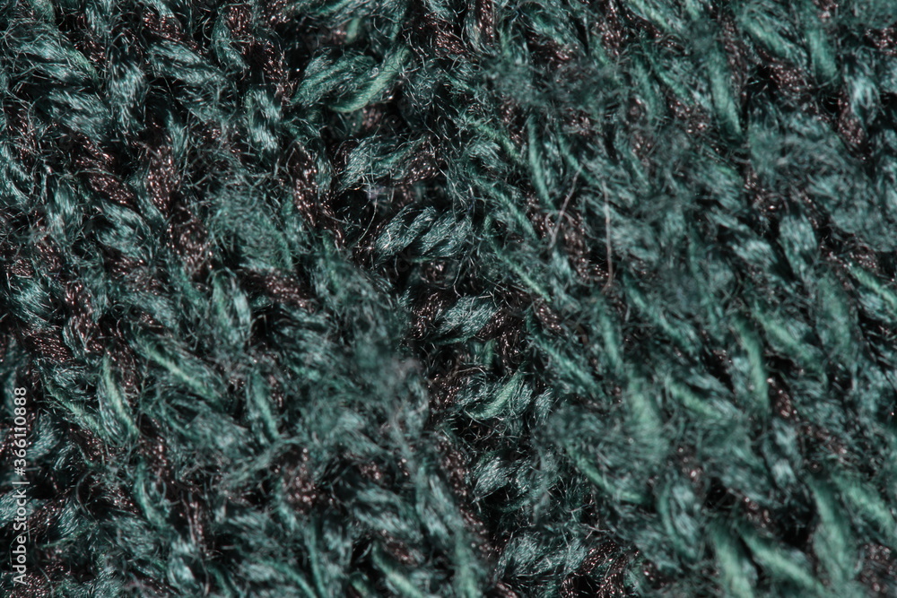 turquoise blue green and black wool up close jumper, fabric 