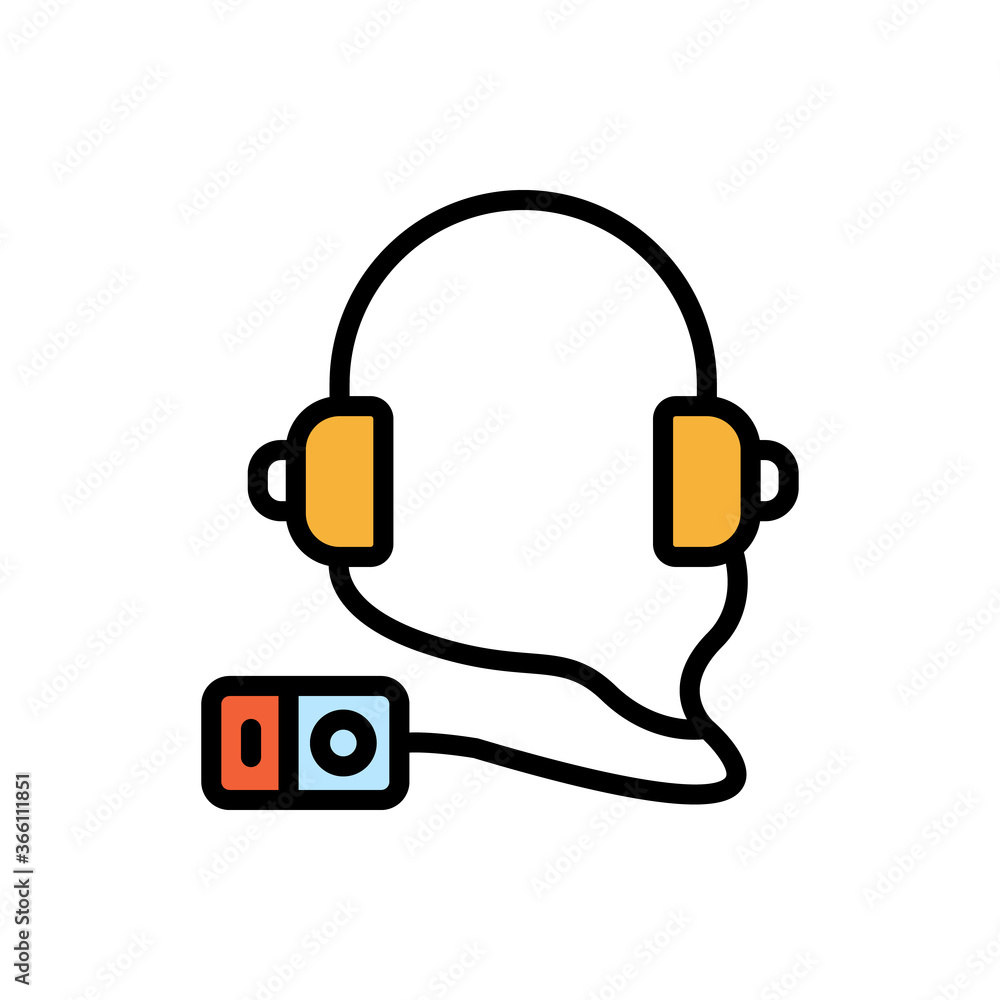 Audio guide, museum icon. Simple color with outline vector elements of historical things icons for ui and ux, website or mobile application Audio guide, museum icon. Simple color with outline vector elements of historical things icons for ui and ux, website or mobile application