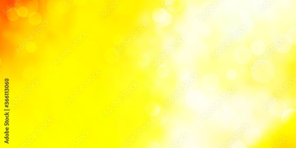 Dark Yellow vector background with spots. Abstract illustration with colorful spots in nature style. New template for a brand book.