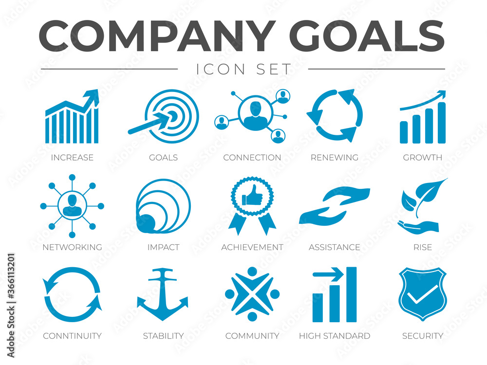 Business Goals Icon Set