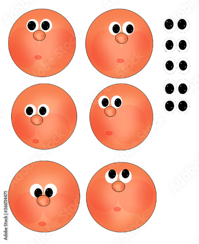 Face and eyes clip art