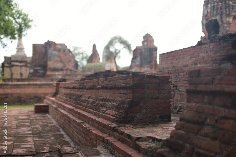 View of the ancient city Ayutthaya in Thailand