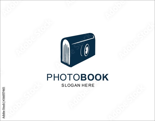 logo icon design camera and book symbol template