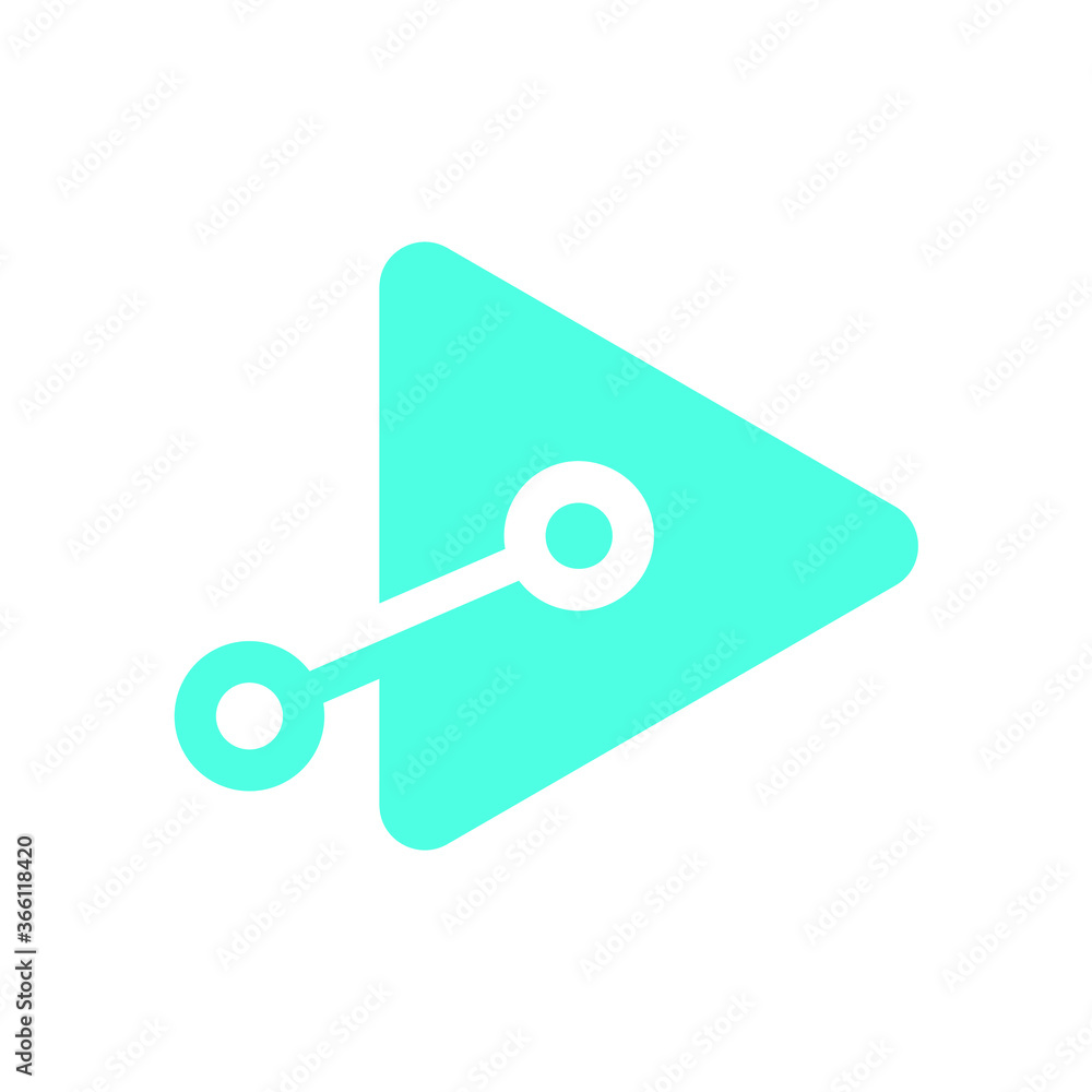 Video Digital Logo Design Template. Triangle technology icon. Stock illustration Video Digital Logo Design Template. Triangle technology icon. Stock illustration