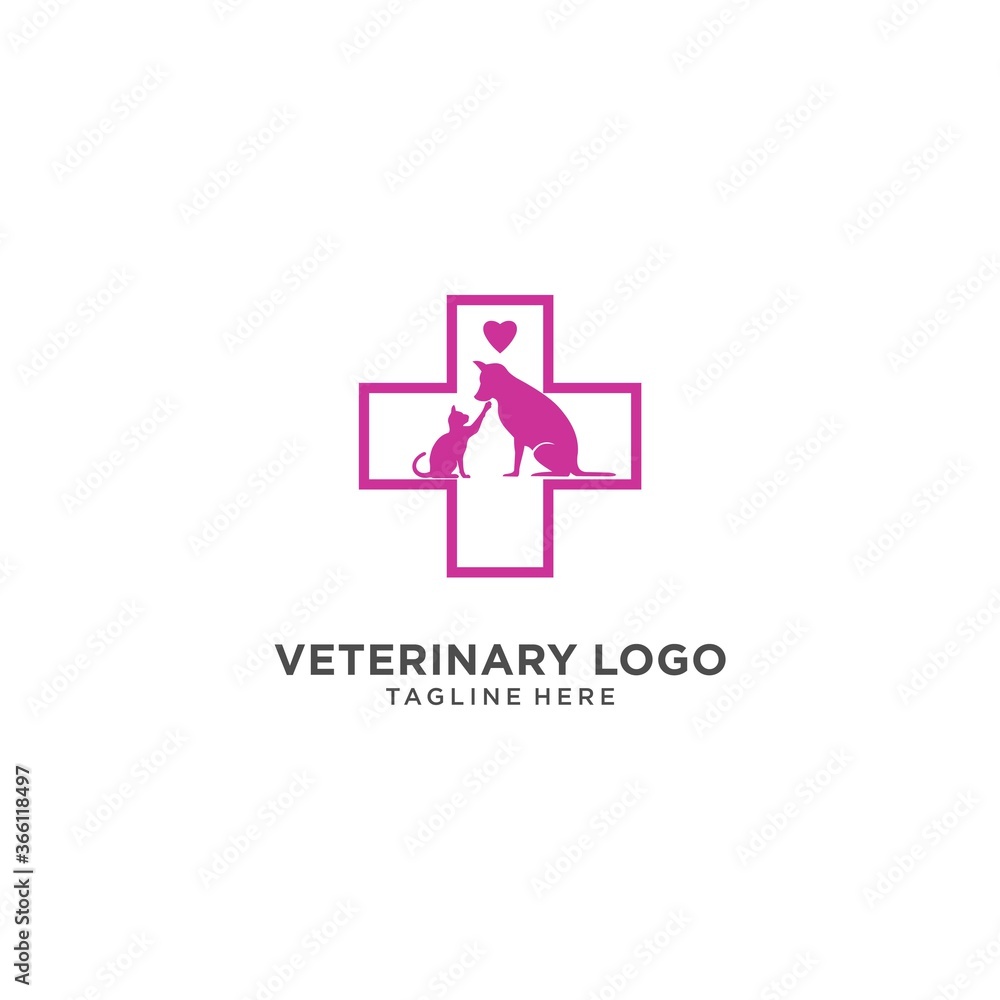 veterinary cat and dog logo veterinary cat and dog logo