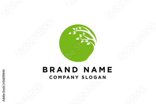 Canvas Print modern life tree logo design illustration
