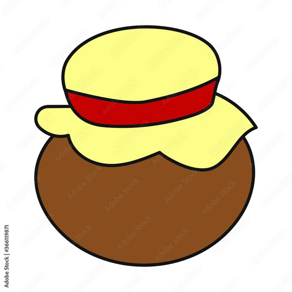 Cartoon kitchen pot with a lid Cartoon kitchen pot with a lid