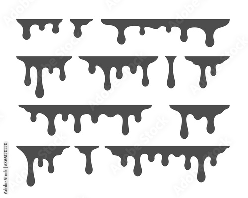 Oil drip silhouette