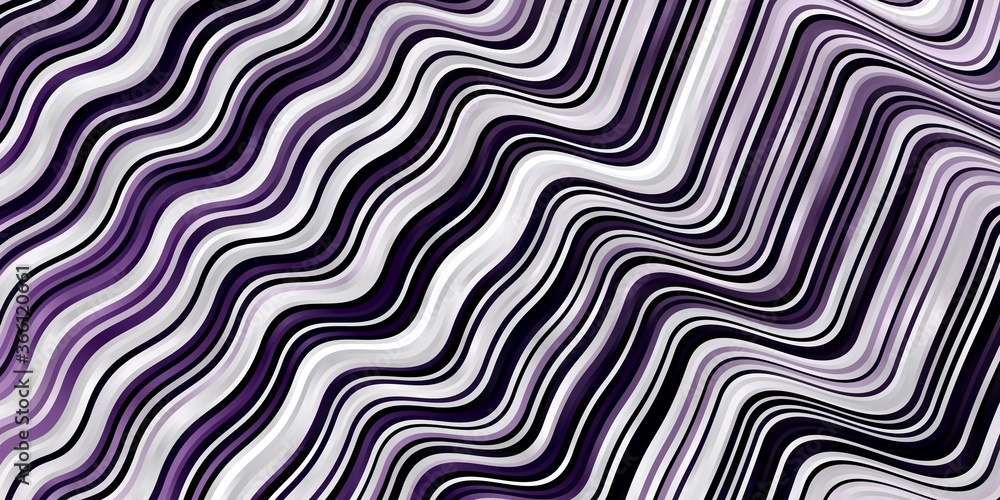 Naklejka premium Light Purple vector background with curved lines. Colorful illustration with curved lines. Template for your UI design.