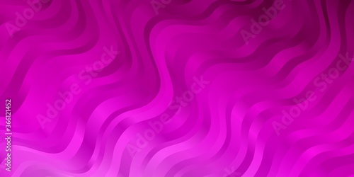 Light Pink vector background with curved lines. Illustration in abstract style with gradient curved. Template for cellphones.