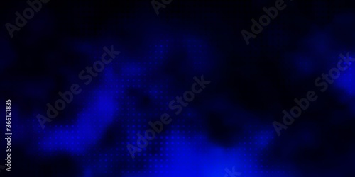Dark BLUE vector background with bubbles. Abstract illustration with colorful spots in nature style. Pattern for business ads.