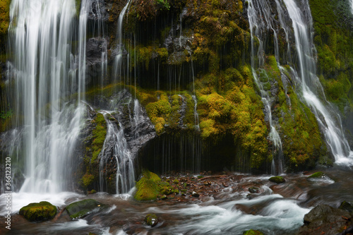View of the part of Panther Creek Falls in the Washington state.