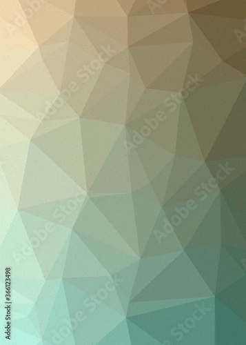 Fototapeta Naklejka Na Ścianę i Meble -  Light Gold color Abstract color Low-Polygones Generative Art background illustration