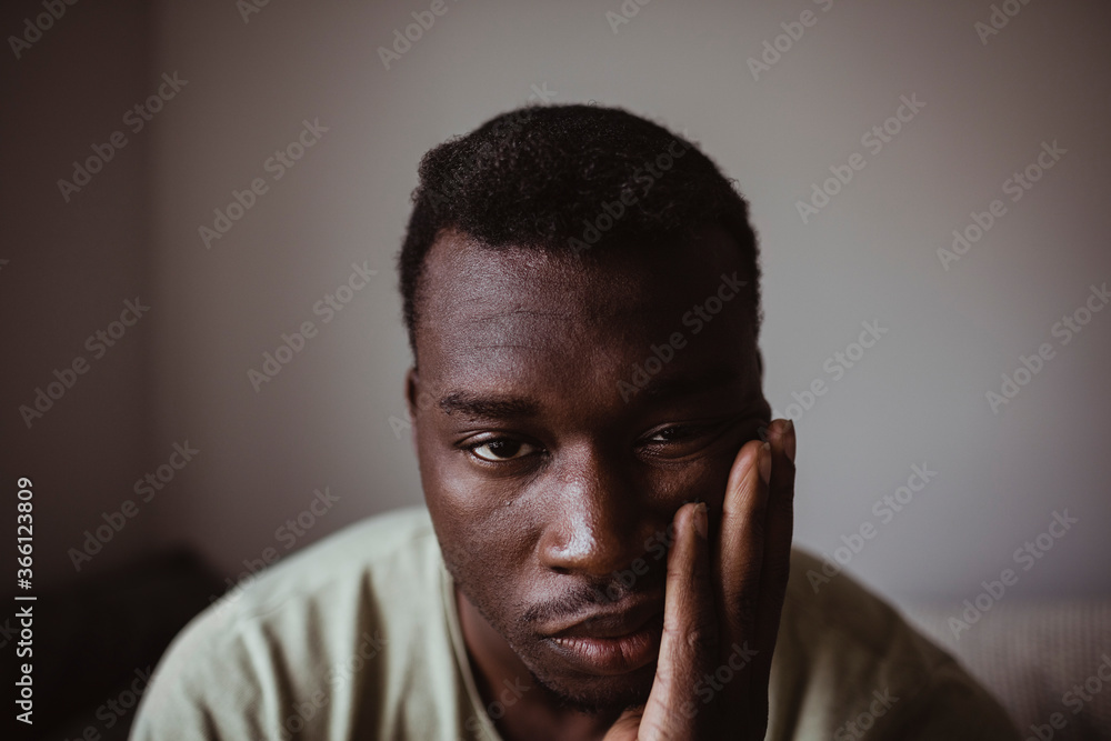 Close-up portrait of sad man Close-up portrait of sad man