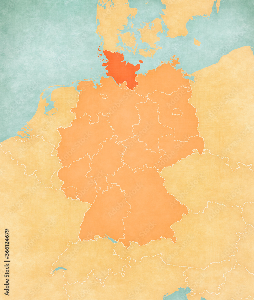 Map of Germany - Schleswig-Holstein