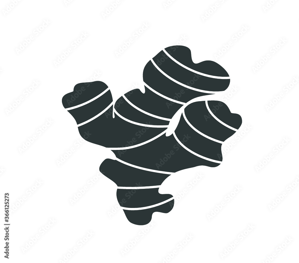 Ginger icon. Ginger root vector illustration. Ginger icon. Ginger root vector illustration.
