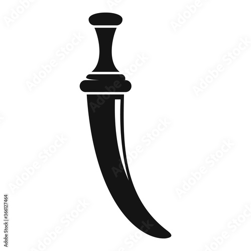 Arabic sword icon. Simple illustration of arabic sword vector icon for web design isolated on white background
