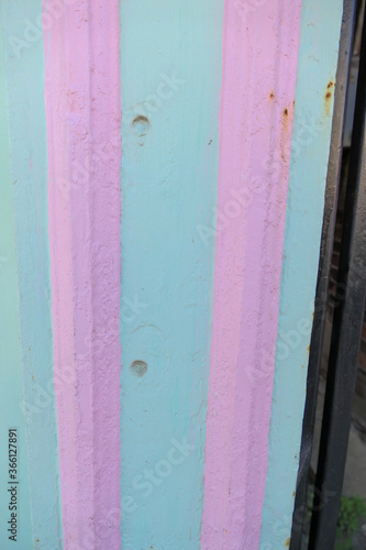 pink and blue painted wall