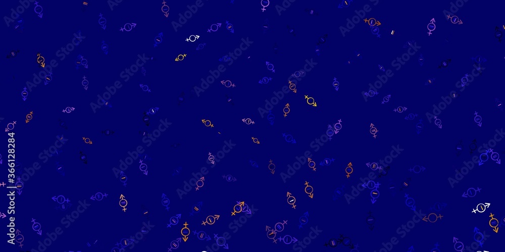 Light Blue, Red vector texture with women's rights symbols. Light Blue, Red vector texture with women's rights symbols.