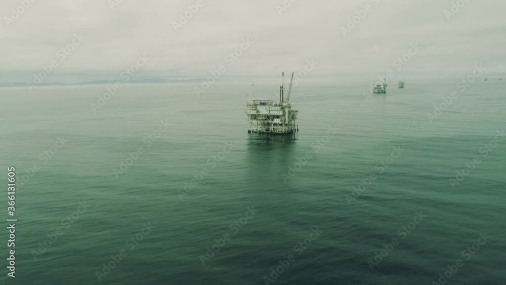 Offshore oil rigs near the Santa Barbara Channel Offshore oil rigs near the Santa Barbara Channel
