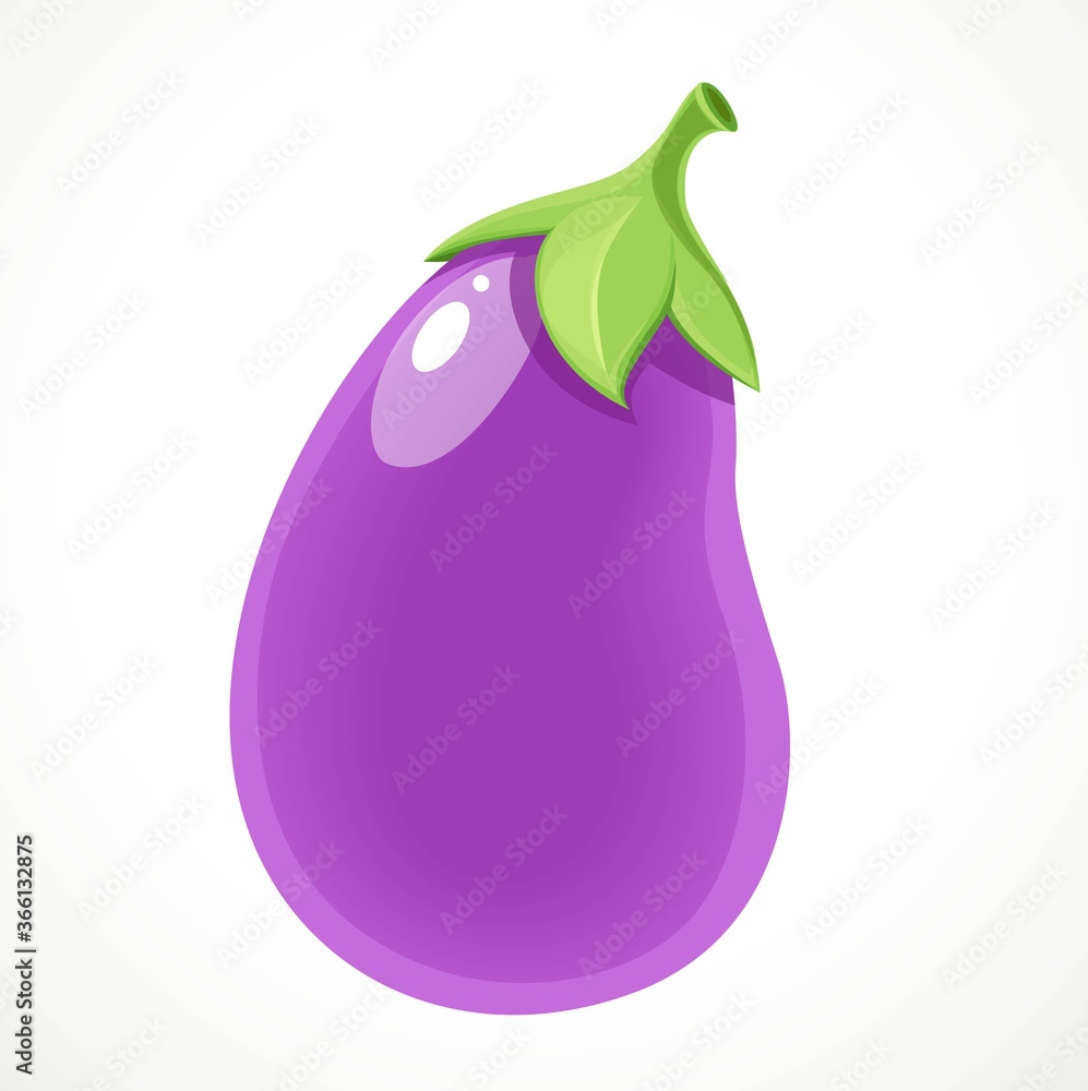 Ripe eggplant isolated on white background Ripe eggplant isolated on white background