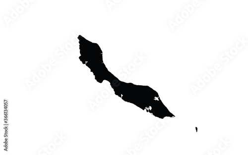 Curacao map vector illustration