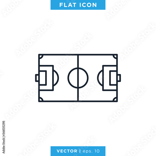 Wallpaper Mural Soccer, Football Field Icon Vector Design Template Torontodigital.ca