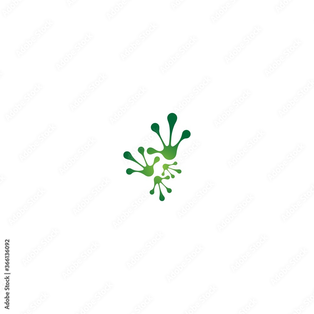Hand frog logo icon