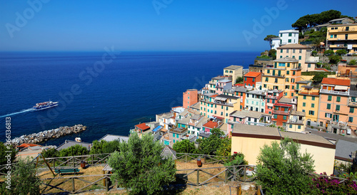 Riomaggiore resort on the Ligurian Coast, Cinque Terre, Italy 