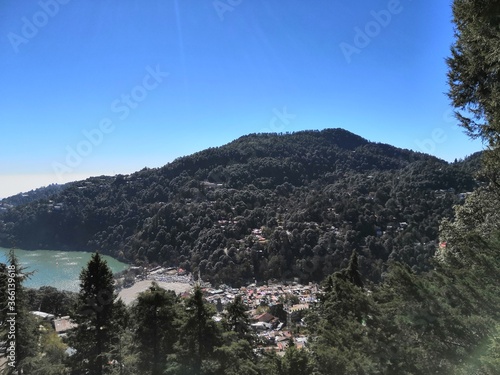 Mountains, Hills, Nainital, Bheemtal, view from Naini peaks, Almora, Uttrakhand, Nainipeak, hilltop,  White ranges, Cloud, sky, Indian hills, Indian sky, Mountain ranges photo