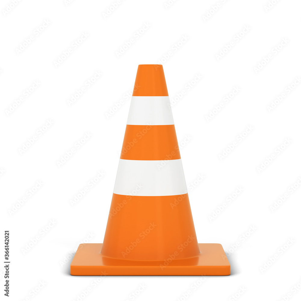 Orange traffic cone