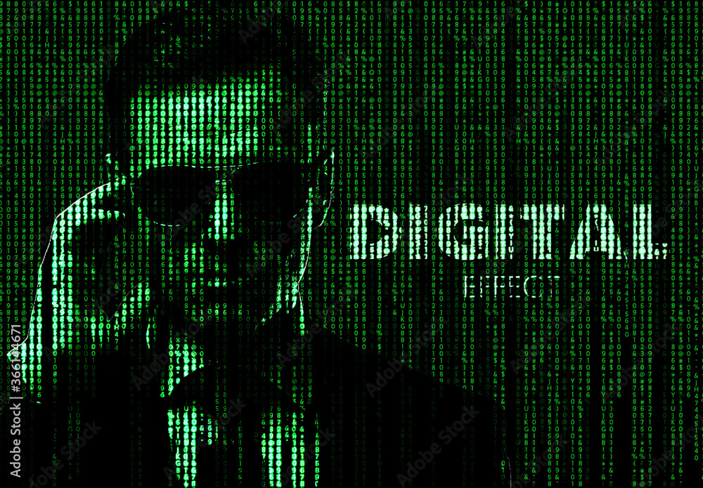 Digital Text Overlay Effect Stock テンプレート Adobe Stock