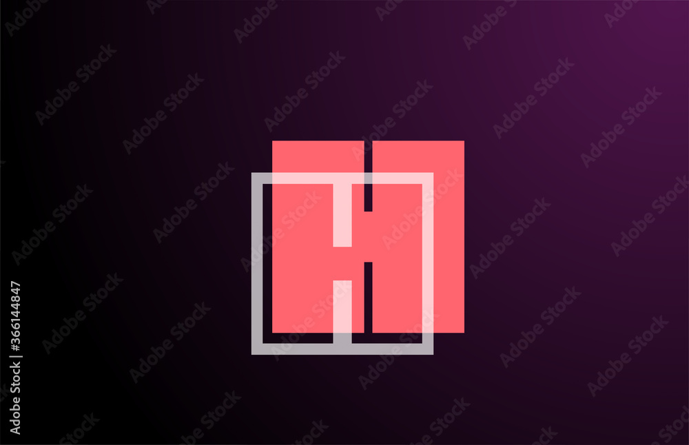 pink black geometric H line alphabet letter logo icon for company. Simple line design for corporate and business pink black geometric H line alphabet letter logo icon for company. Simple line design for corporate and business