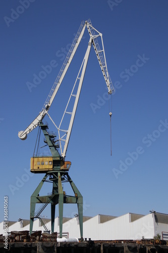 Cranes in the estuary of Bilbao